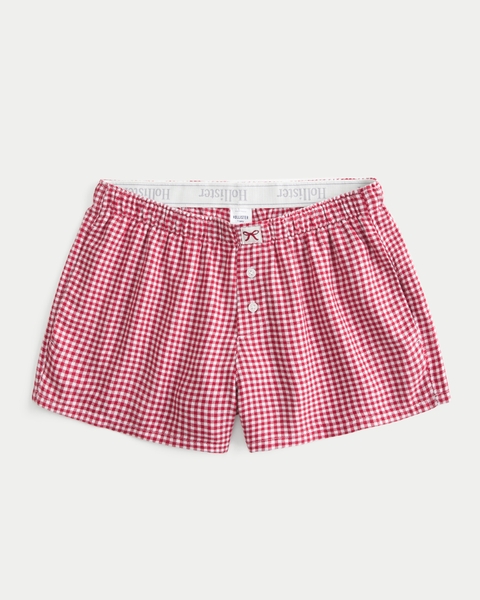 Женские шорты Hollister Flannel Boxer Shorts