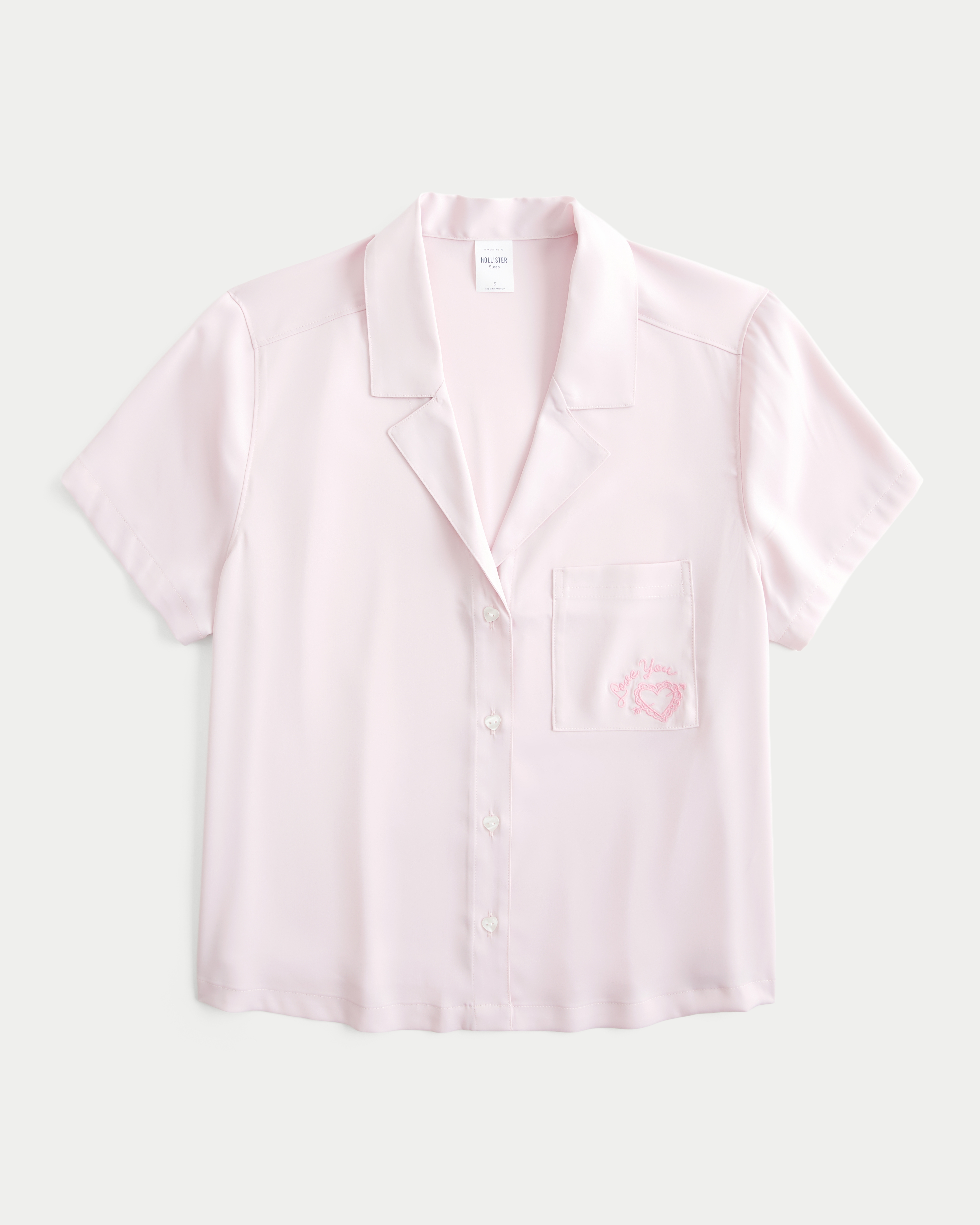 Женские топы Hollister Love You Graphic Button Front Top