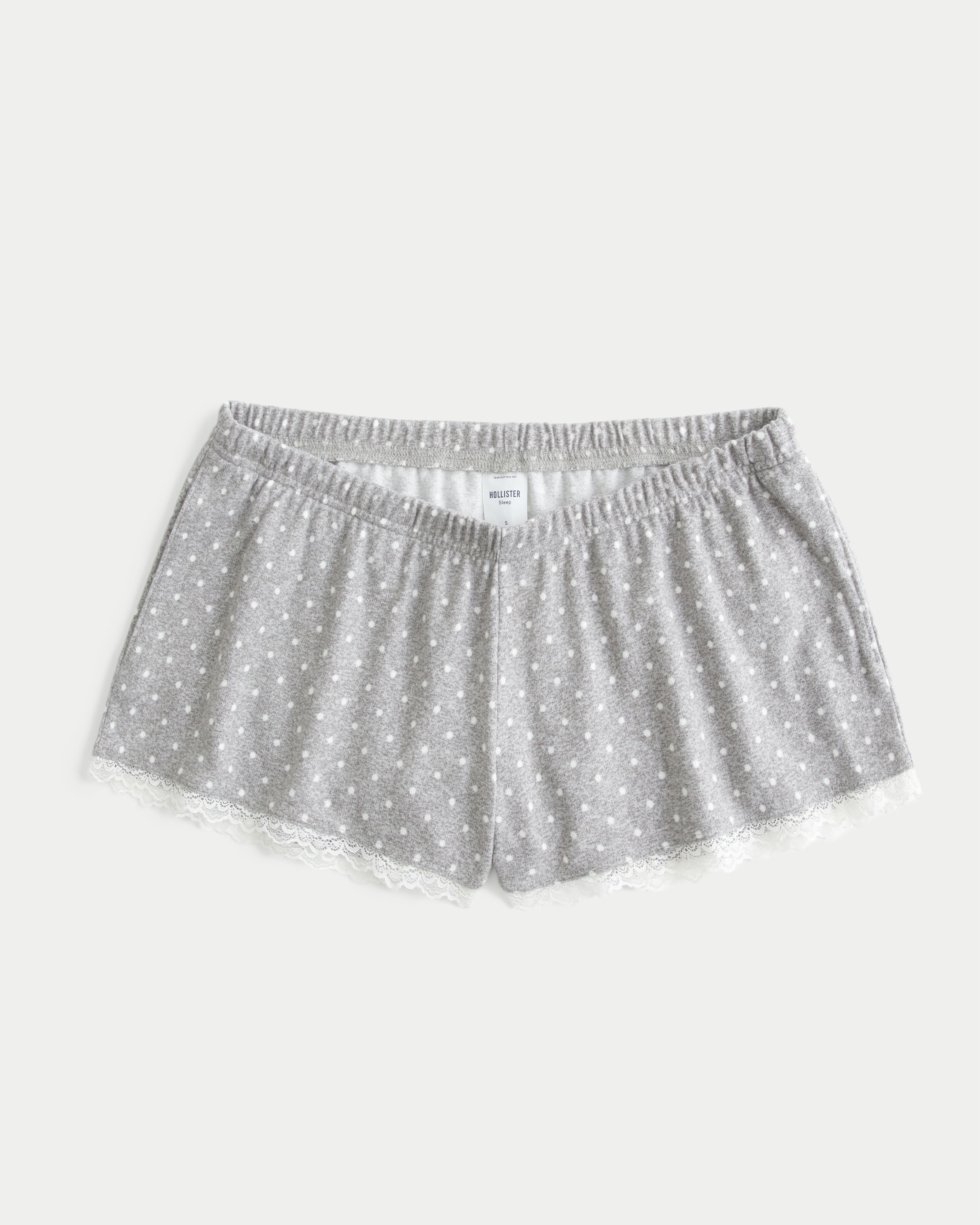 Пижамные шорты Always Cozy, кружевная отделка — Hollister