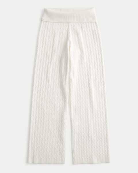Женские брюки Hollister Foldover Waist Cable-Knit Sweater Pants