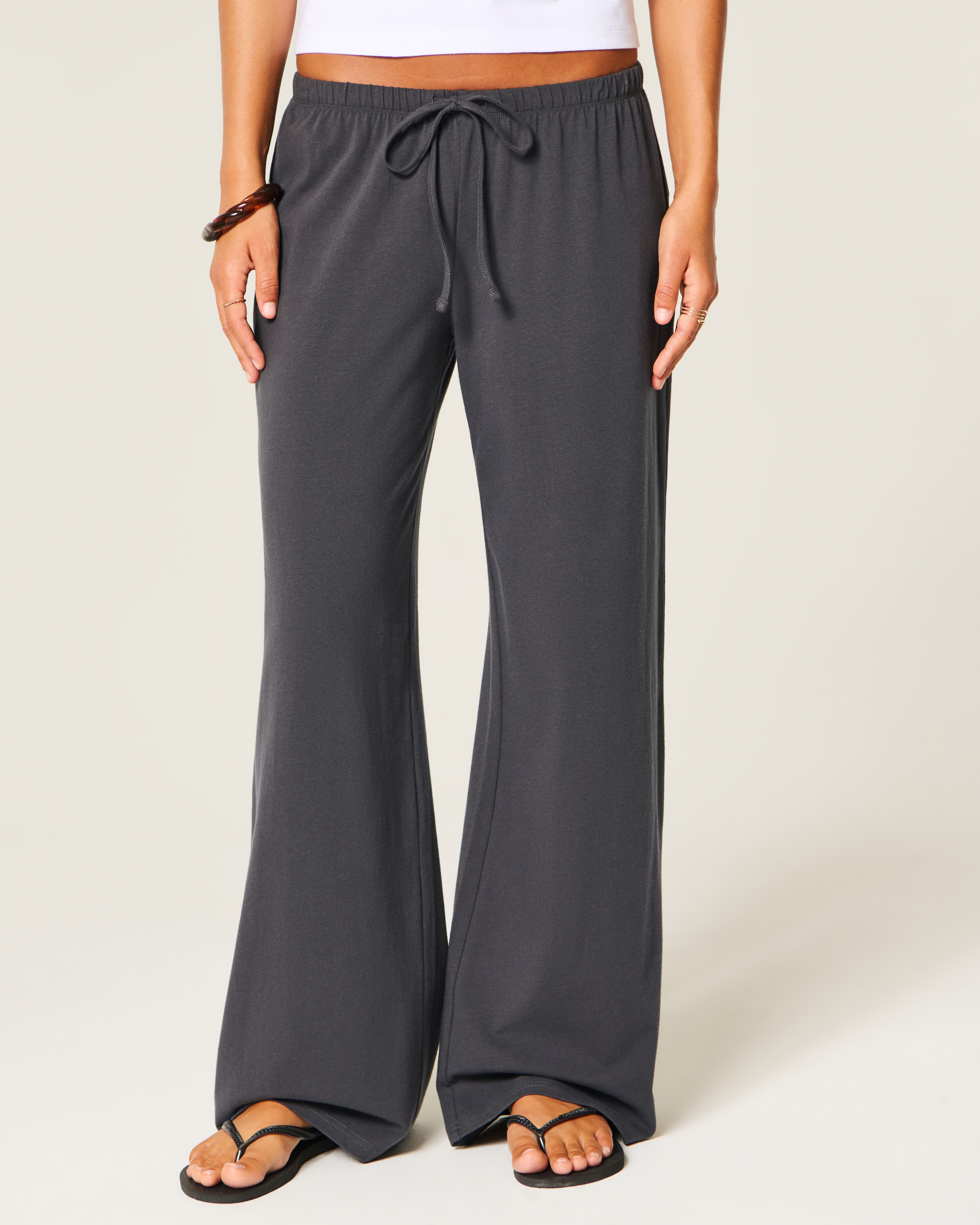 Женские брюки Hollister Knit Pull-On Wide-Leg Pants — фото 2