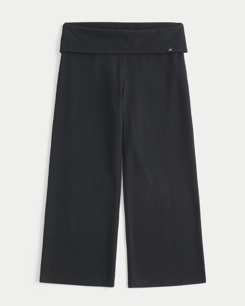 Женские брюки Hollister Knit Foldover Flare Capri Pants
