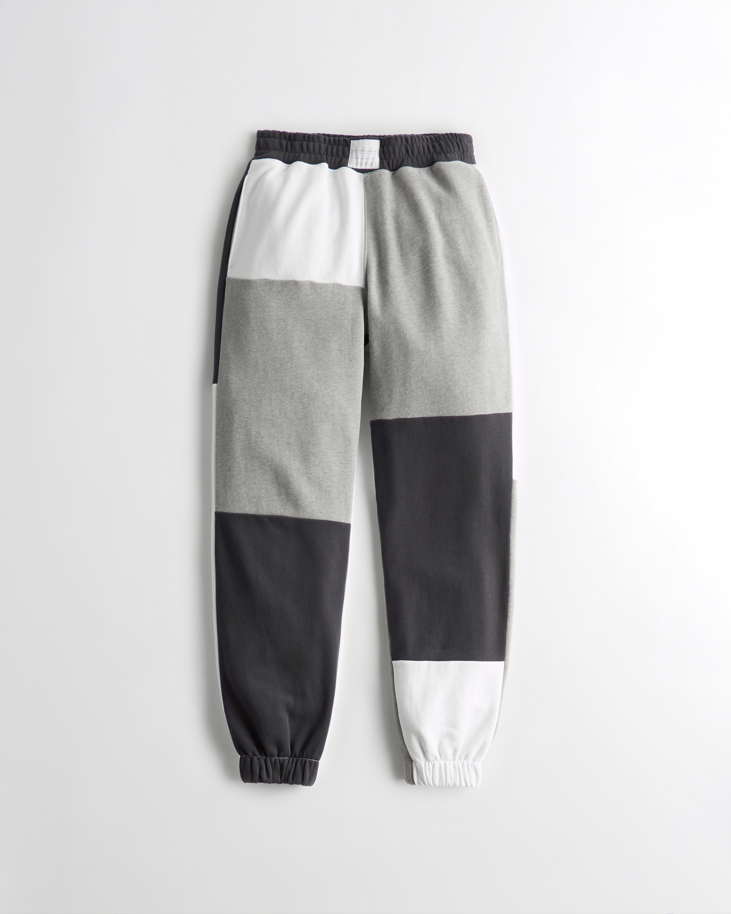 high rise logo fleece joggers hollister