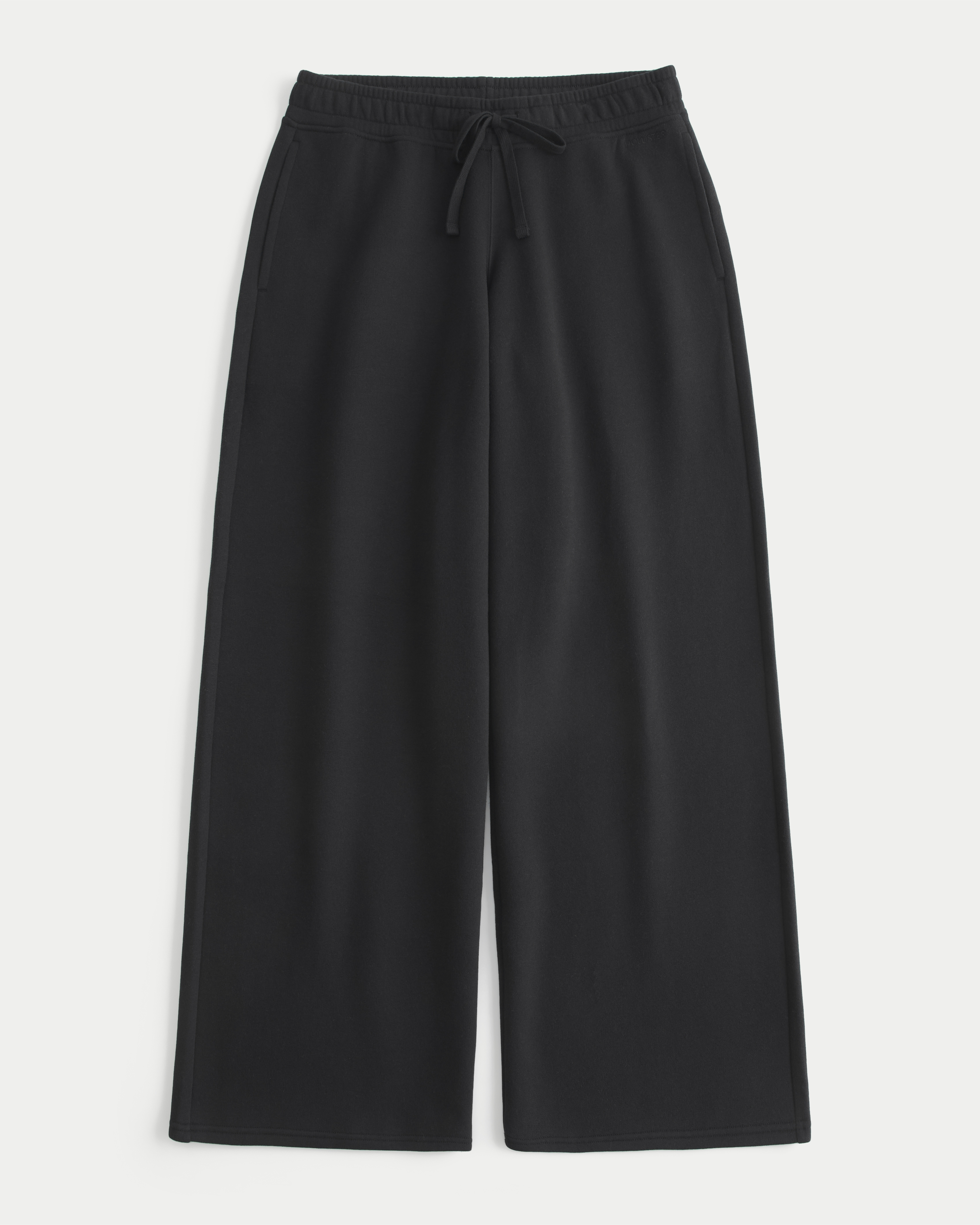 Женские брюки Hollister Feel Good Light Leopard Print Baggy Sweatpants, цвет: Чёрный