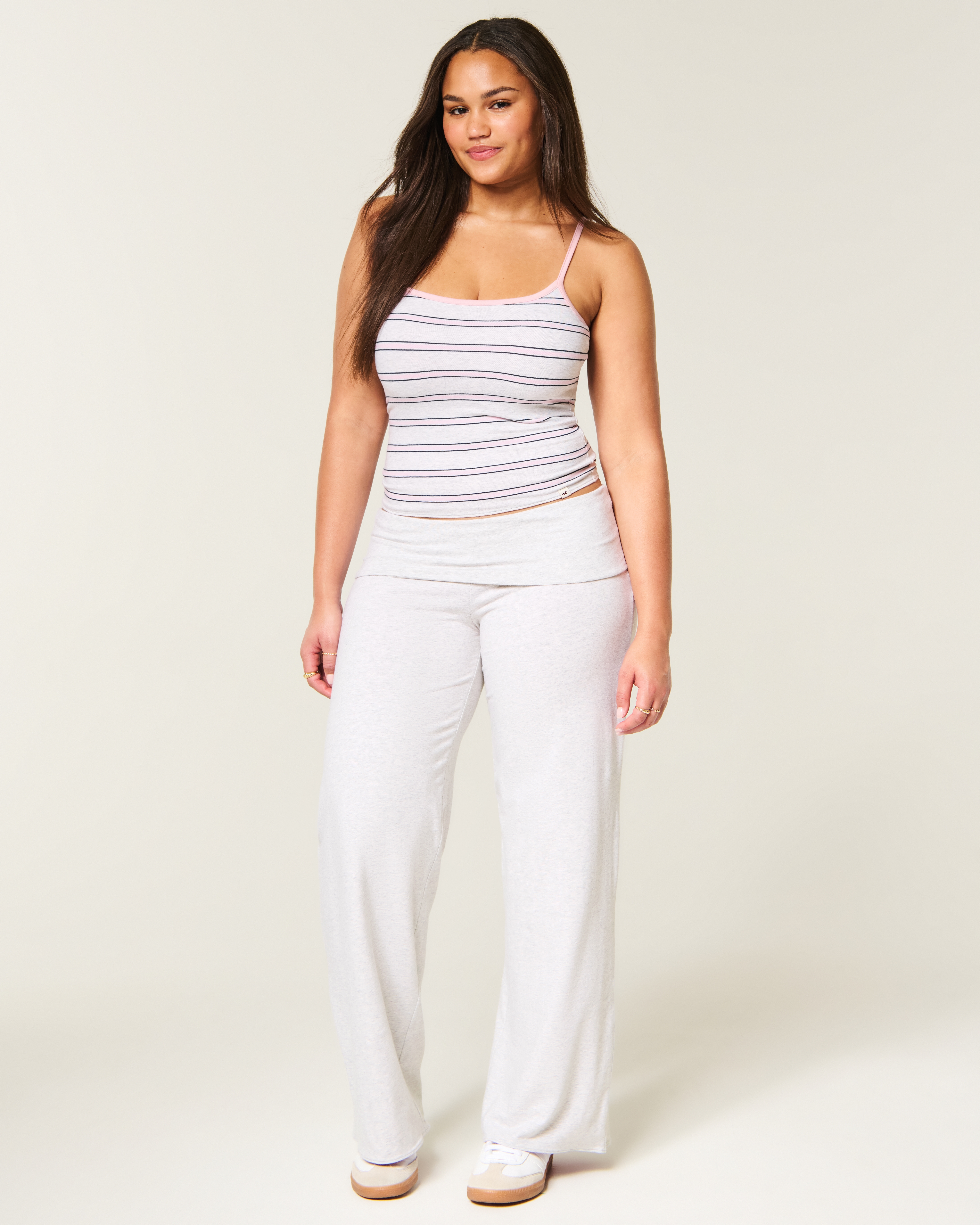 Женские брюки Hollister Reversible Knit Foldover Wide-Leg Pants — фото 2