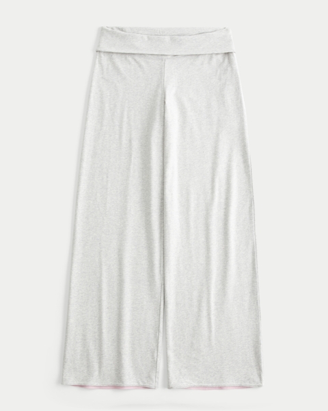 Женские брюки Hollister Reversible Knit Foldover Wide-Leg Pants
