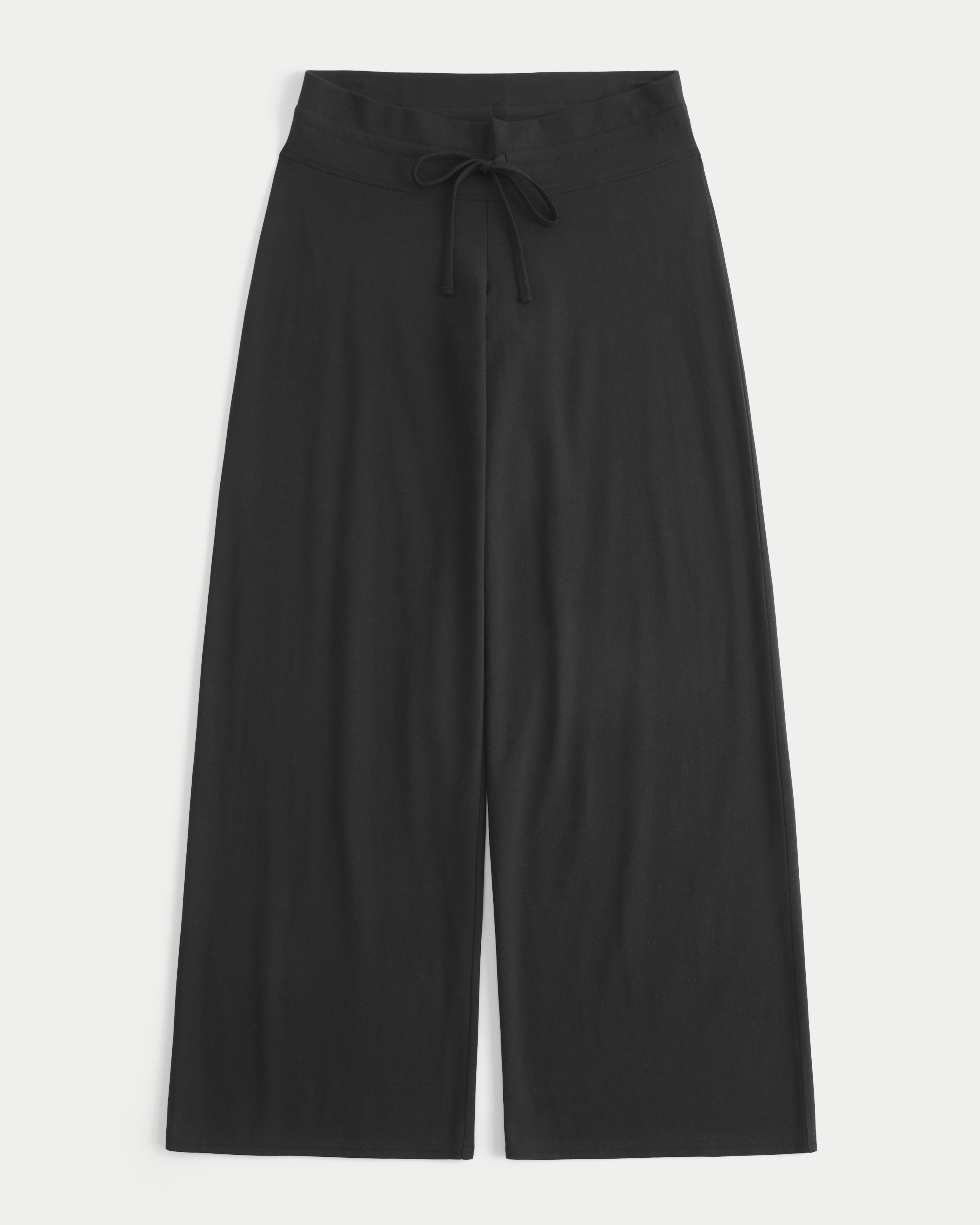 Женские брюки Hollister Knit Wide-Leg, цвет: Чёрный