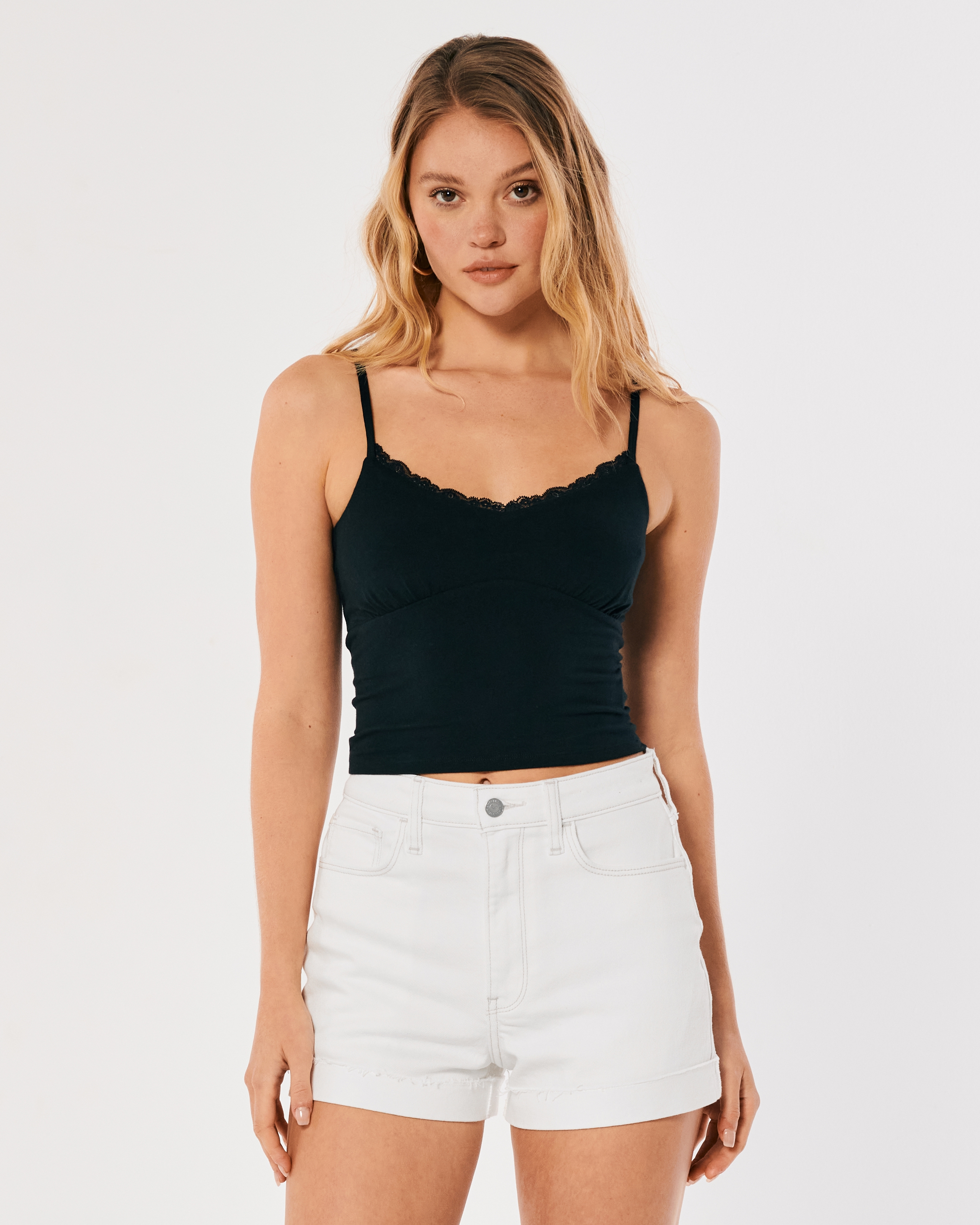 denim shorts hollister