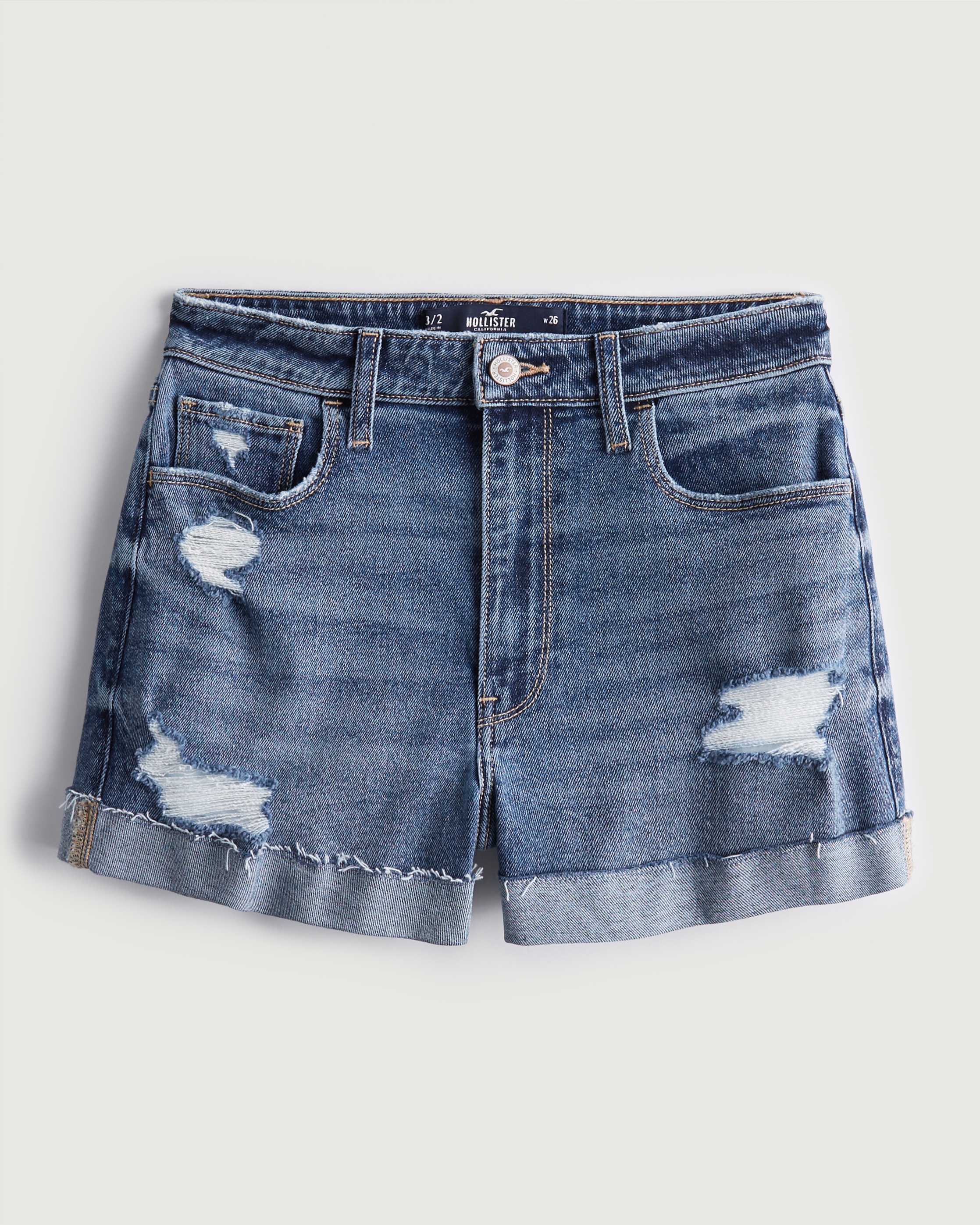 denim shorts hollister