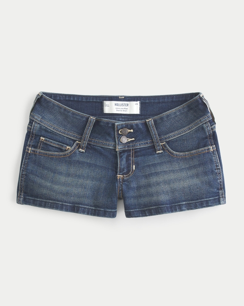 Женские шорты Hollister Ultra Low-Rise Jean Shortie Shorts