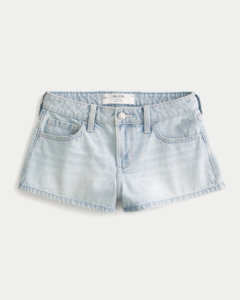 Женские шорты Hollister Curvy High-Rise Distressed A-Line Denim Shorts
