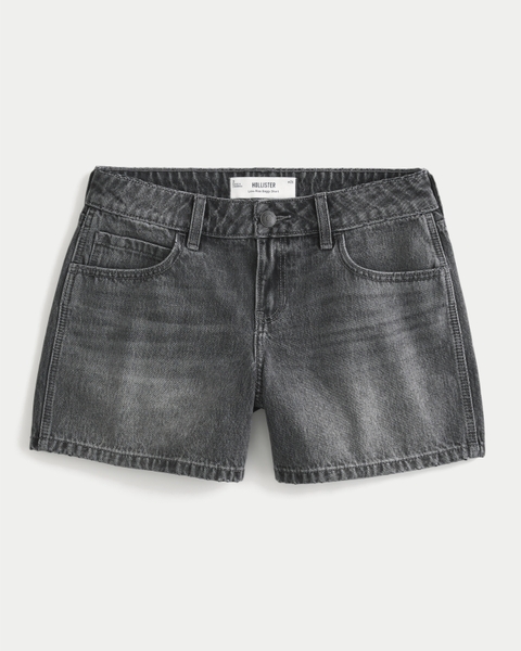 Женские шорты Hollister Low-Rise Grey Baggy Jean Shorts