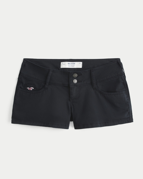 Женские шорты Hollister Ultra Low-Rise Light Wash Jean Shortie Shorts