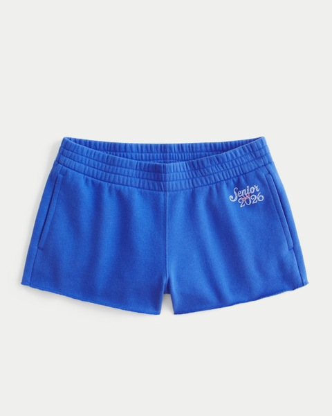 Женские шорты Hollister Class of 2026 Graphic Fleece Mini Shorts