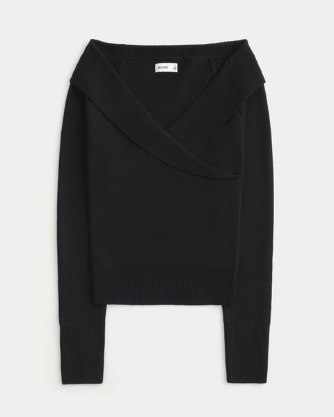 Женские свитеры Hollister Off-the-Shoulder Wrap Sweater