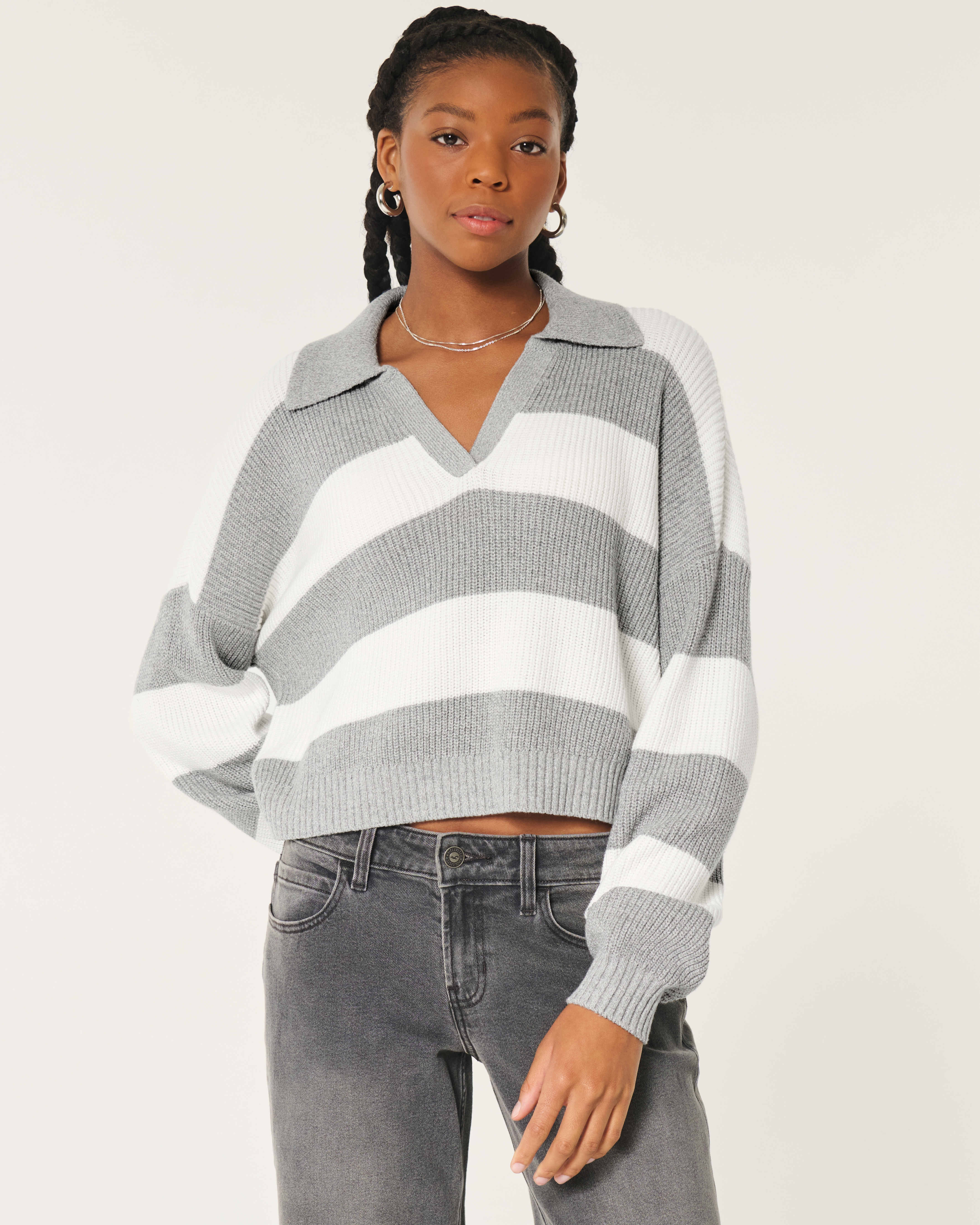 Женские свитеры Hollister Easy Stitchy Polo Sweater — фото 2
