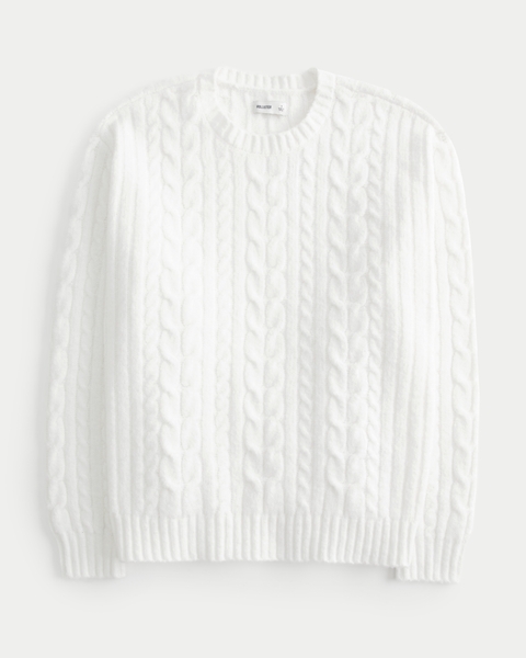 Женские свитеры Hollister Comfy Cloud Cable-Knit Crew Sweater