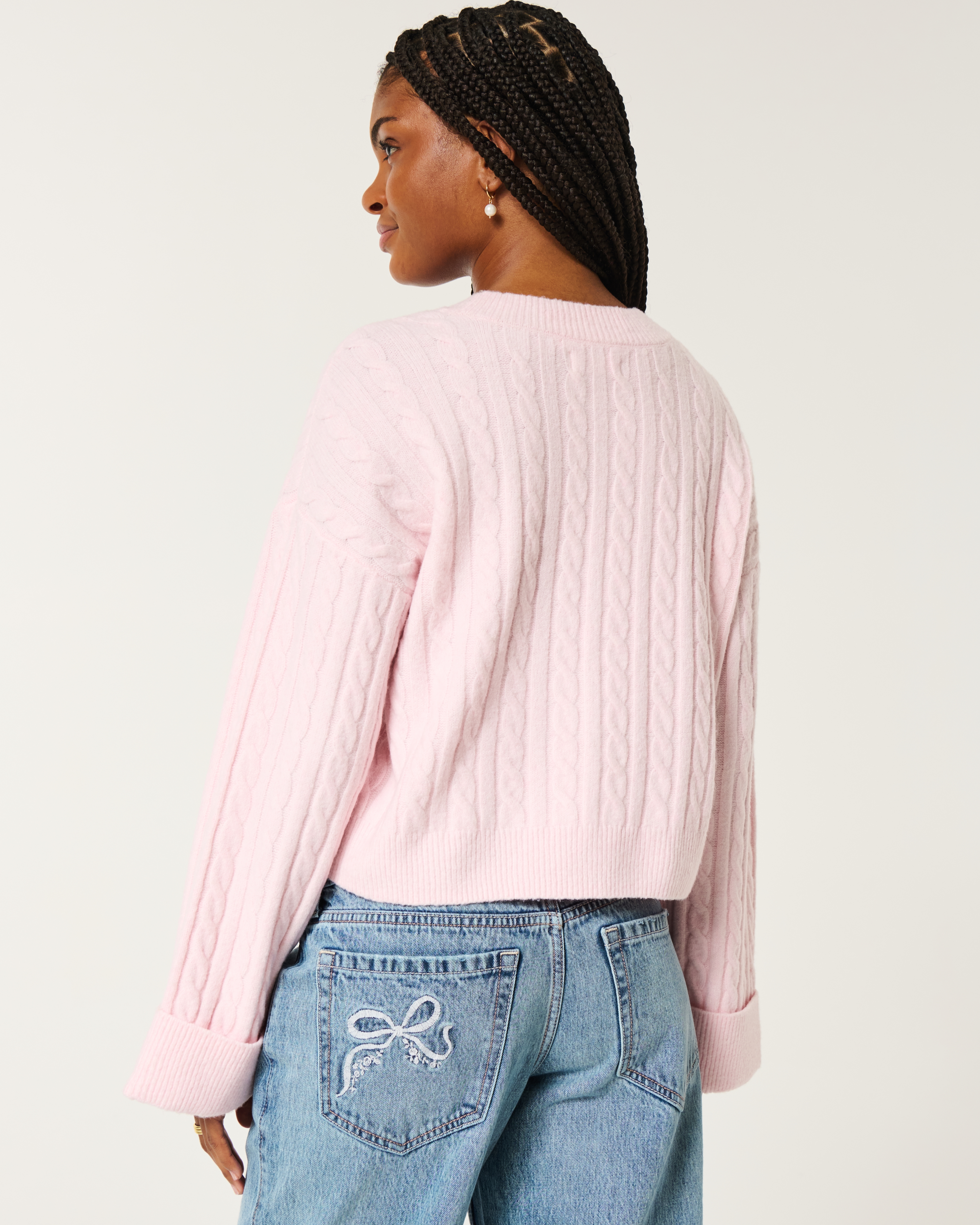 Женские свитеры Hollister Comfy Cloud Cable-Knit Sweater — фото 3