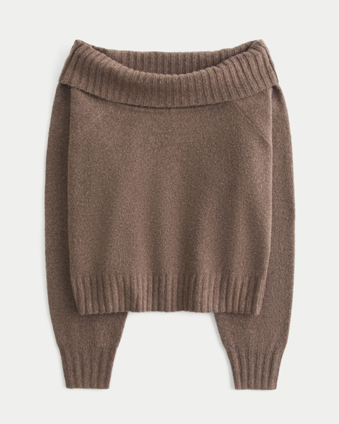 Женские свитеры Hollister Comfy Cloud Foldover Off-the-Shoulder Sweater