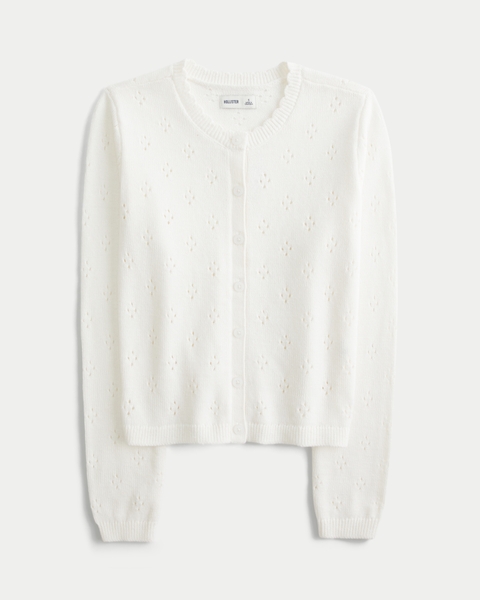 Женские кардиганы Hollister Eyelet Crew Cardigan