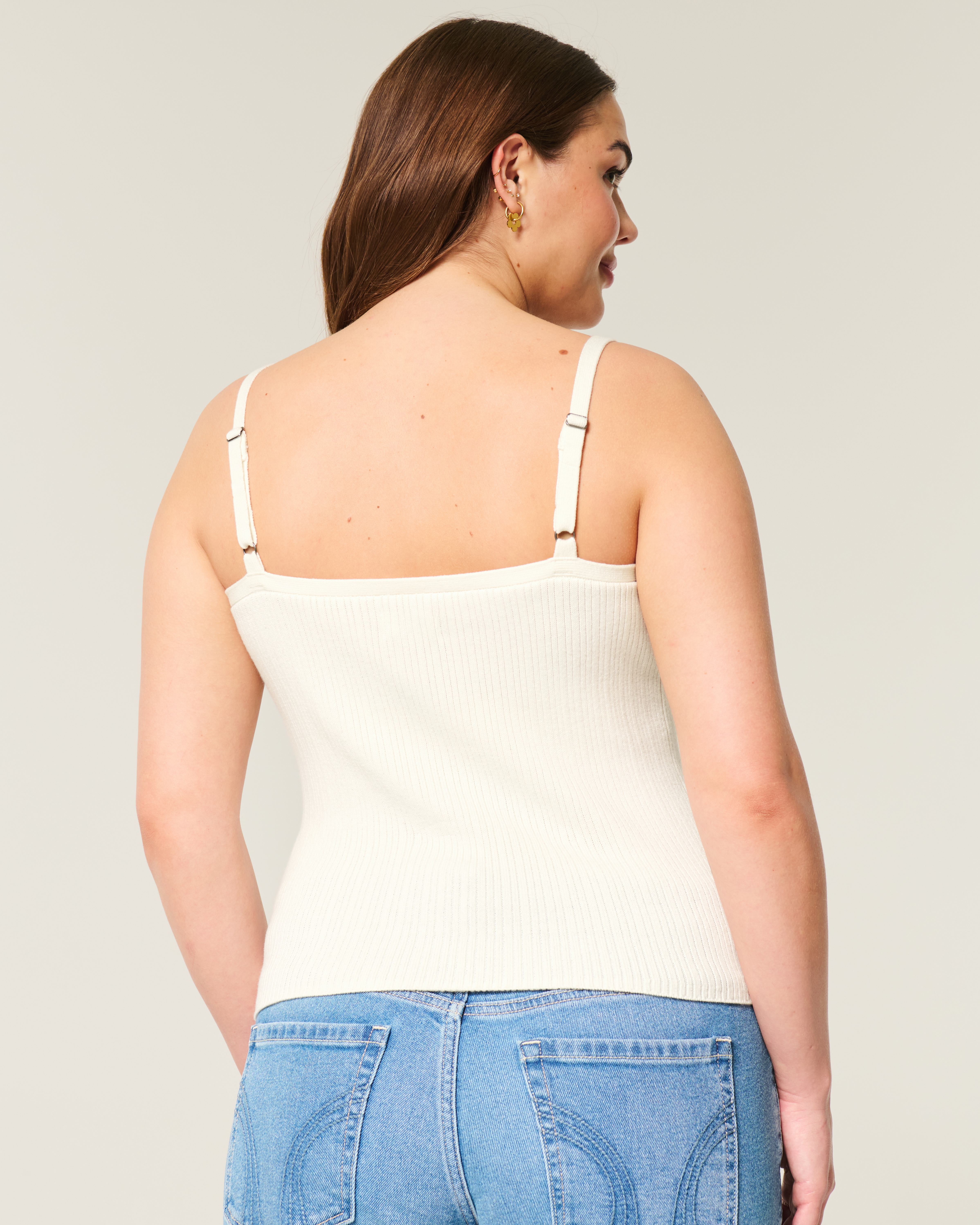Женские свитеры Hollister Button Front Sweater Tank — фото 3