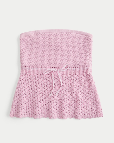 Женские свитеры Hollister Crochet-Style Strapless Sweater Tube Top