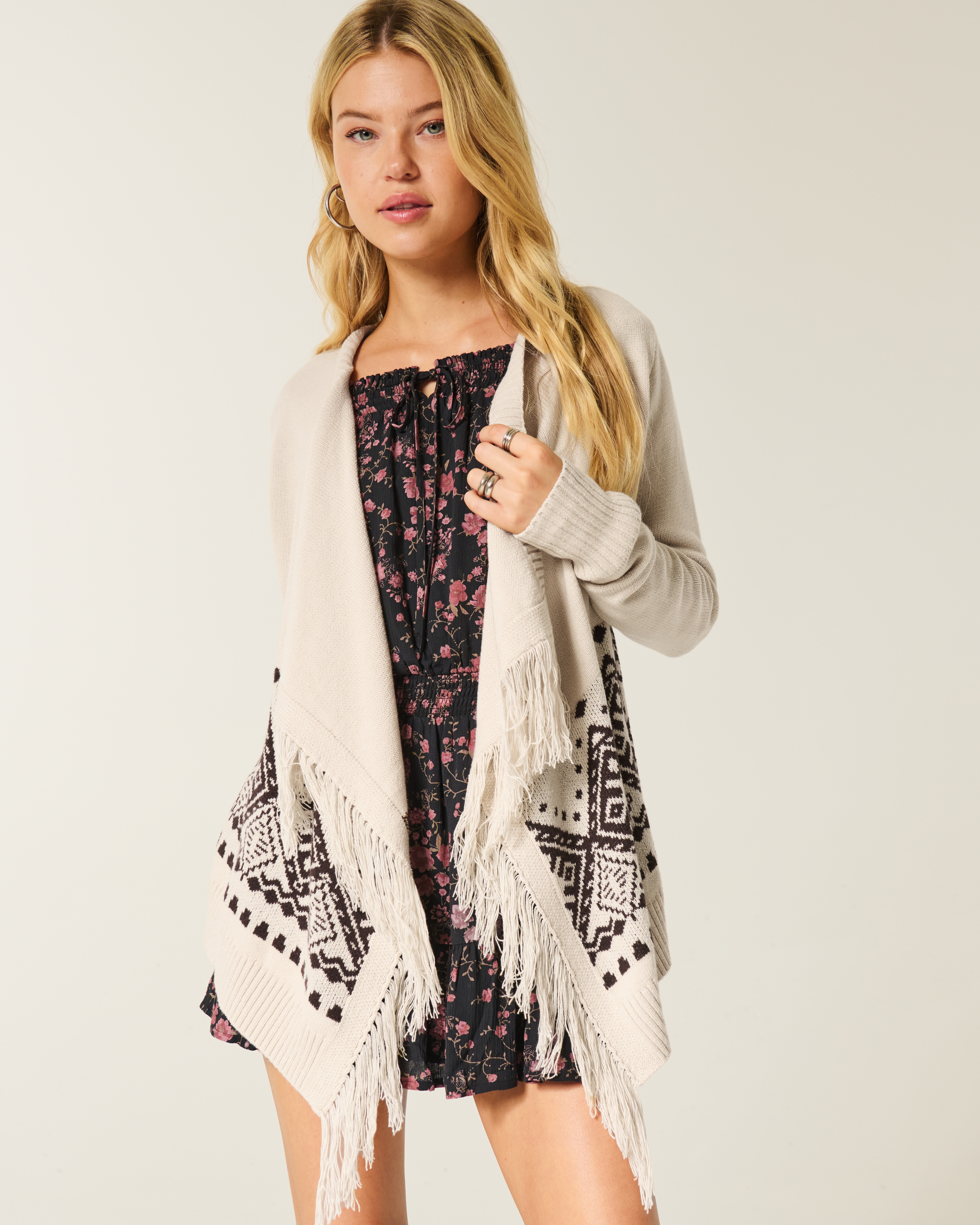 Женские кардиганы Hollister Easy Fringe No-Close Cardigan — фото 2
