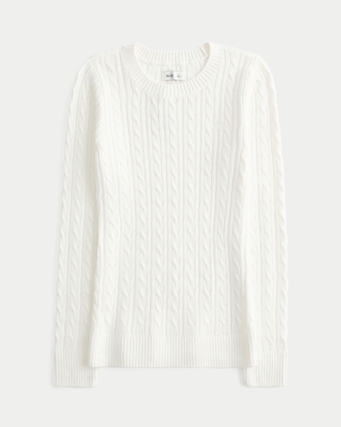 Женские свитеры Hollister Cable-Knit Icon Crew Sweater