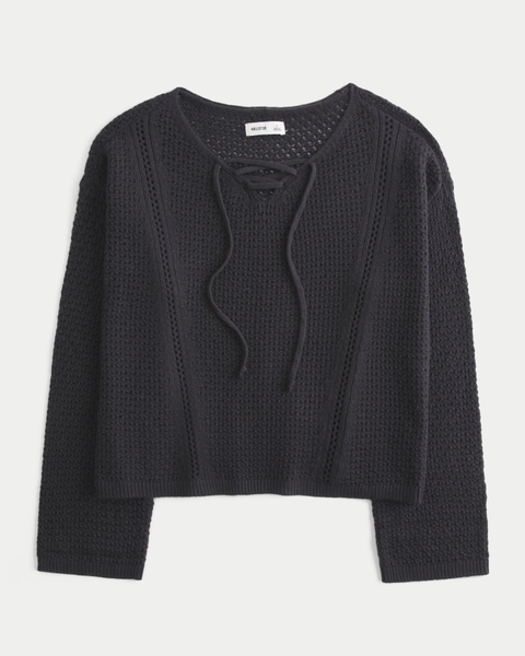 Женские свитеры Hollister Stitchy V-Neck Sweater