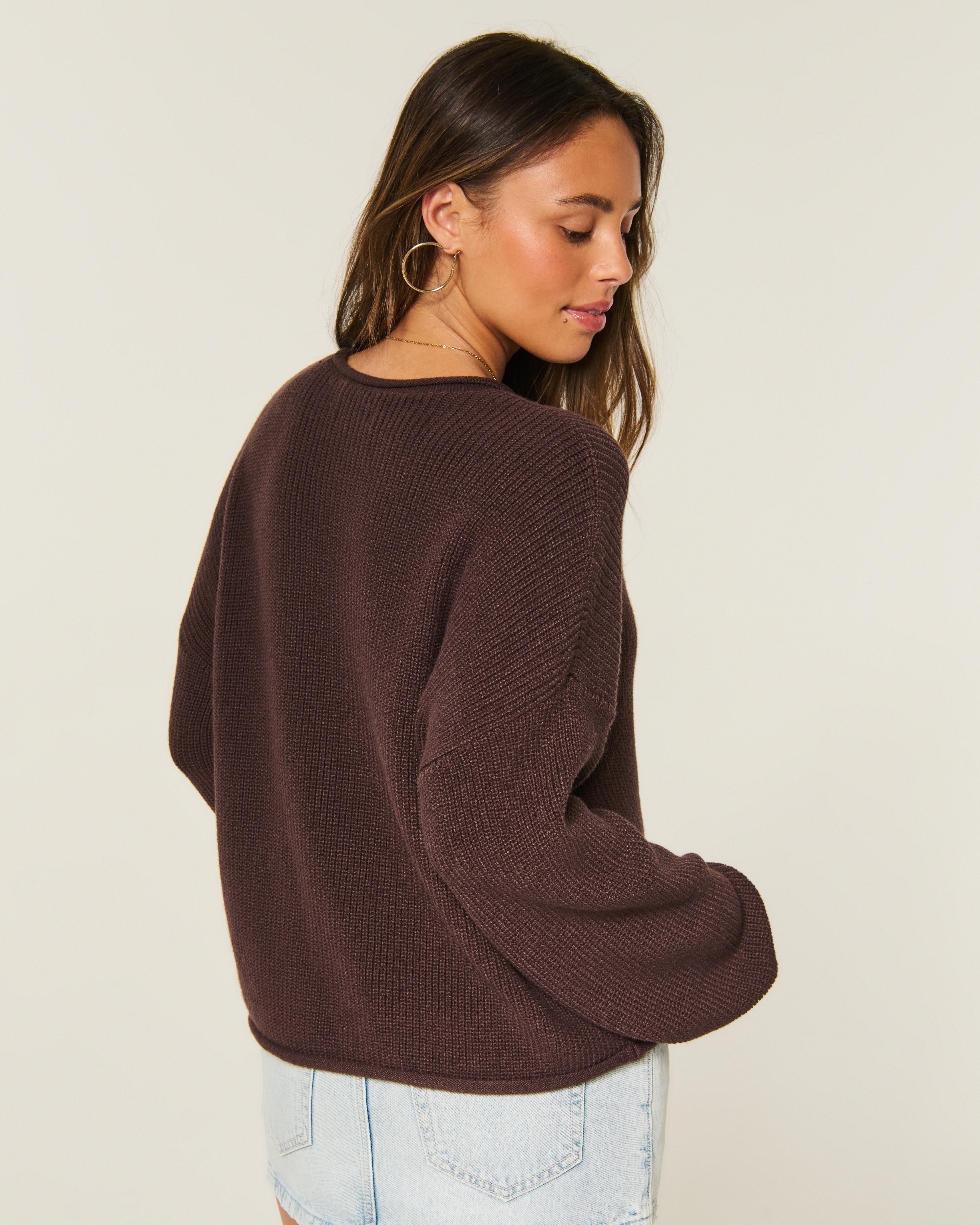 Женские свитеры Hollister Easy Roll-Neck Crew Sweater — фото 3