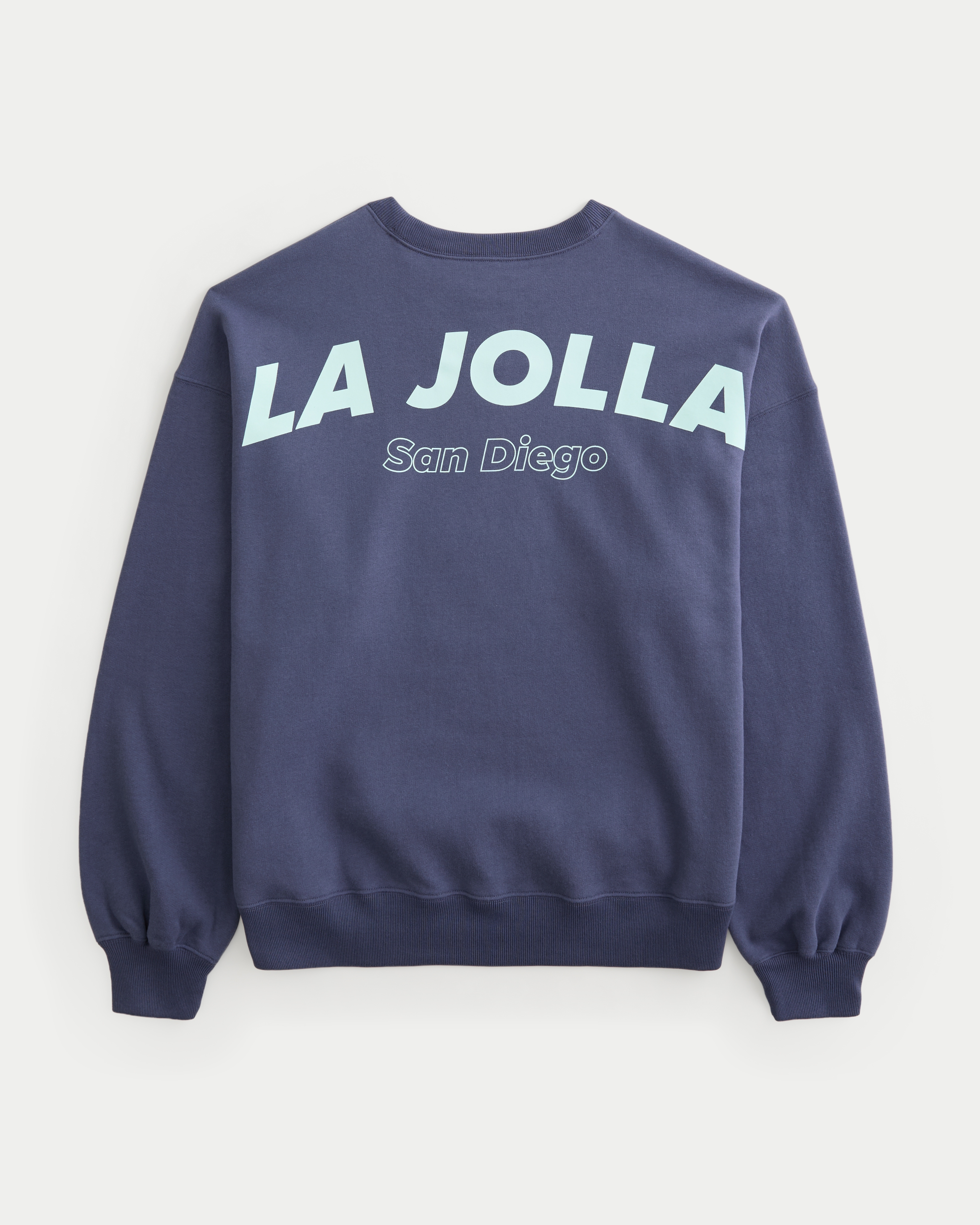 Женская толстовка Hollister Feel Good Oversized San Francisco Graphic Crew, цвет: Синий — фото 1