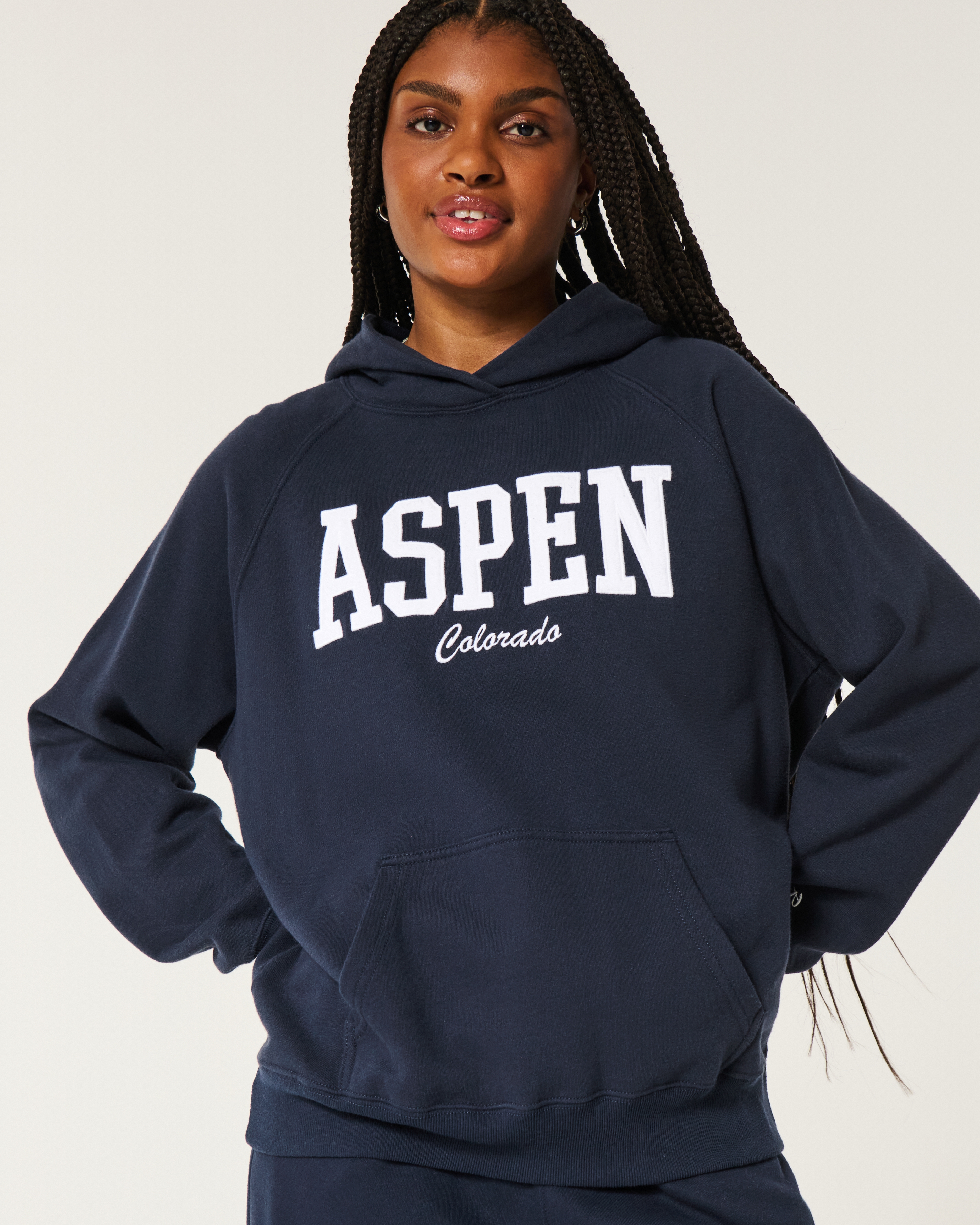 Женские худи Hollister Oversized Aspen Graphic — фото 2