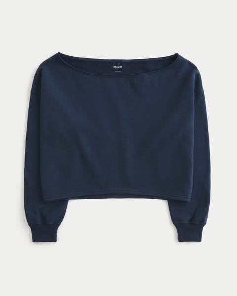 Женские худи Hollister Easy Double Off-the-Shoulder Sweatshirt