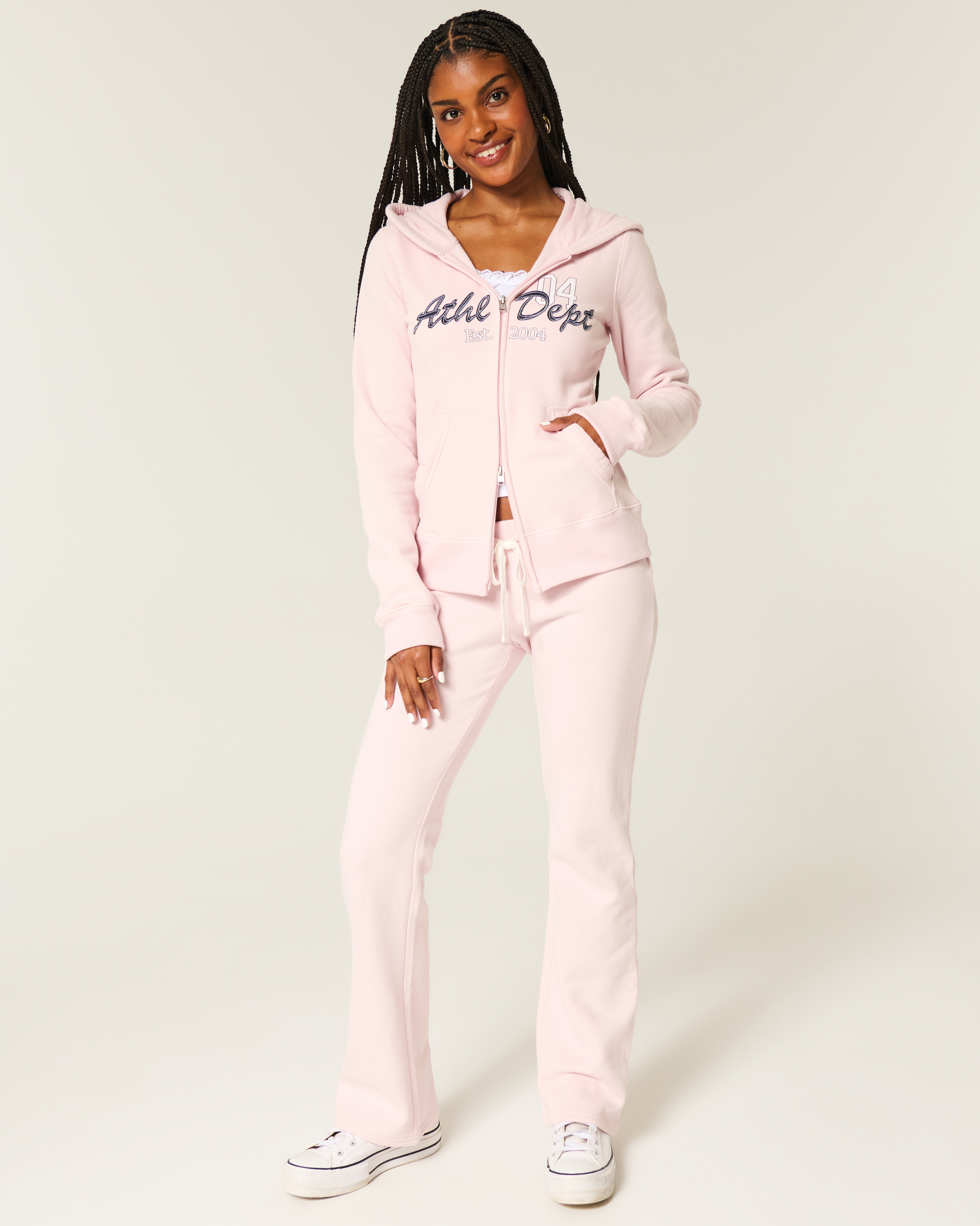 Женские худи Hollister Slim Athletic Dept Graphic Zip-Up — фото 3