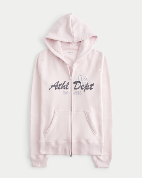 Женские худи Hollister Slim Athletic Dept Graphic Zip-Up