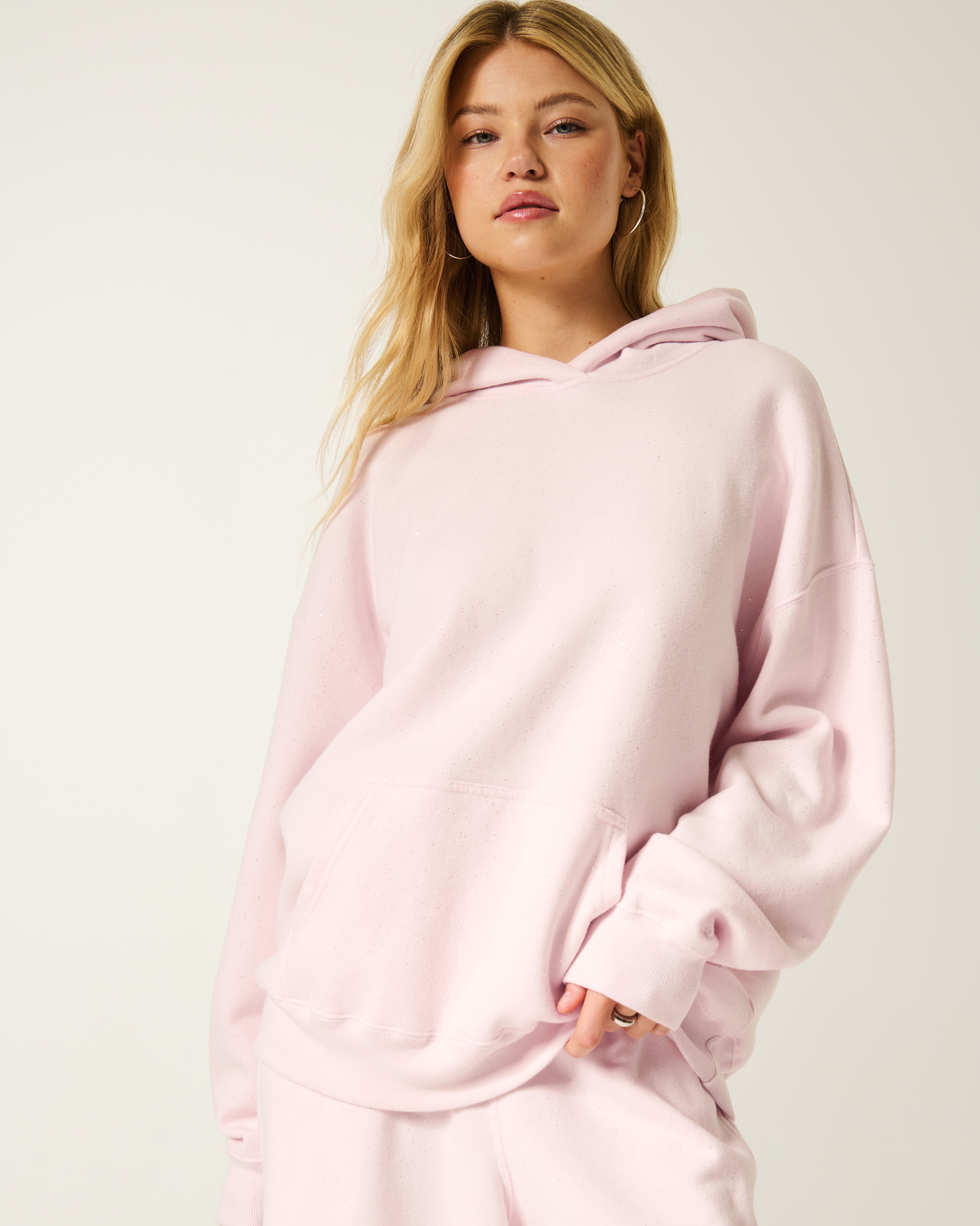 Женские худи Hollister Feel Good Oversized Sparkle — фото 2