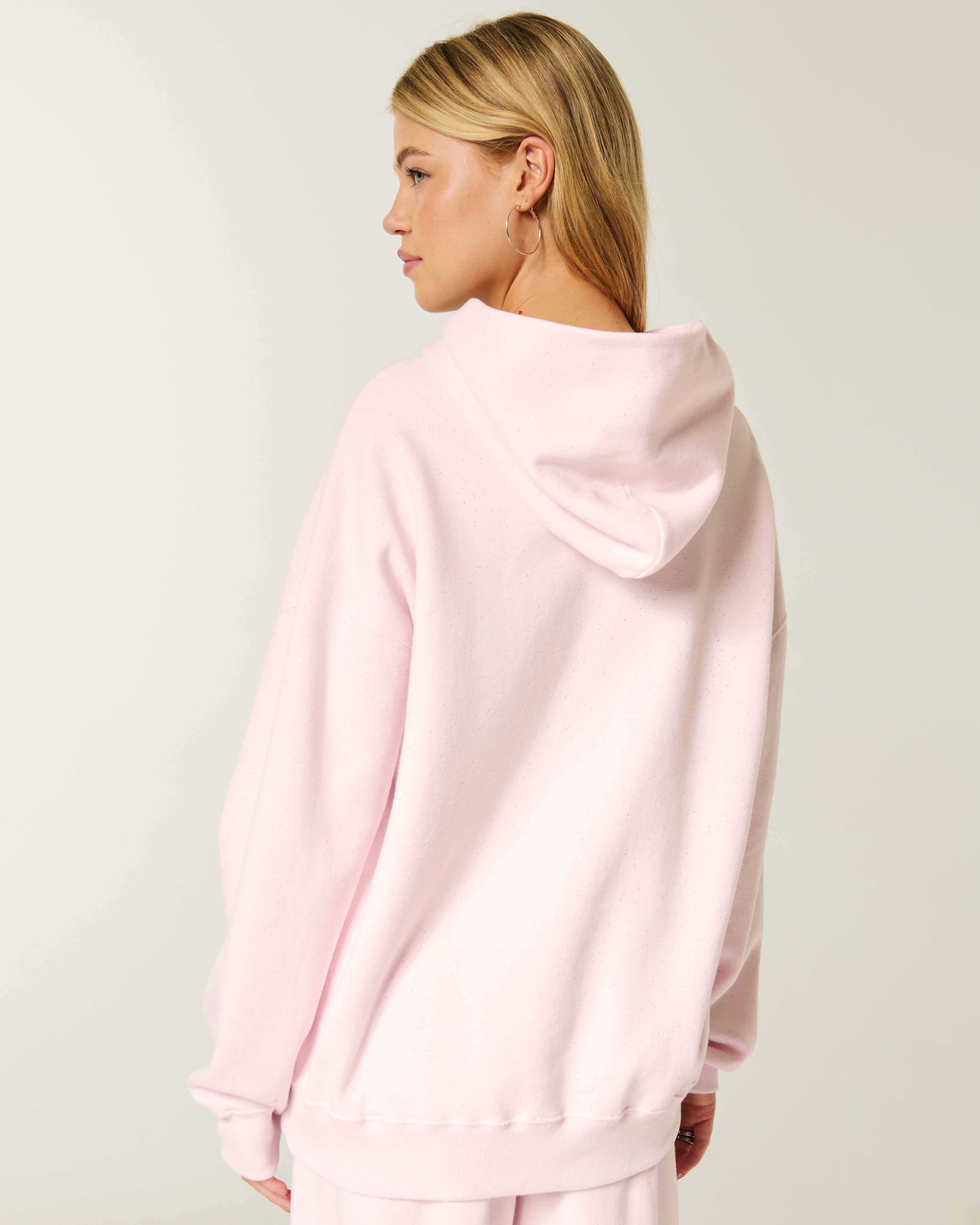 Женские худи Hollister Feel Good Oversized Sparkle — фото 3
