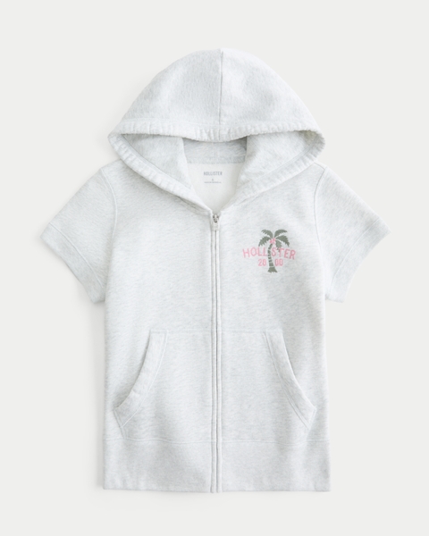 Женские худи Hollister Feel Good Short-Sleeve Logo Graphic