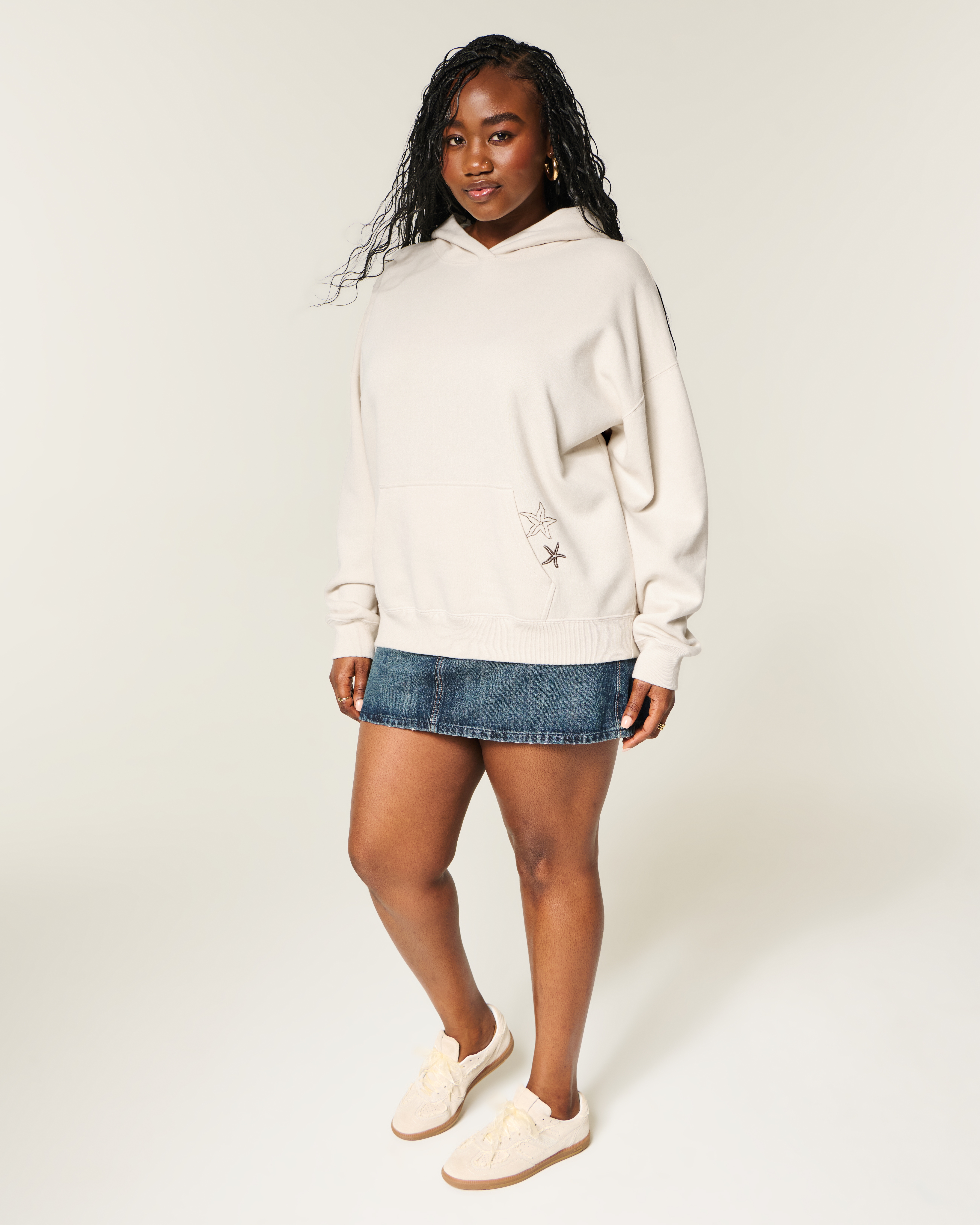 Женские худи Hollister Feel Good Oversized Hibiscus Graphic — фото 3