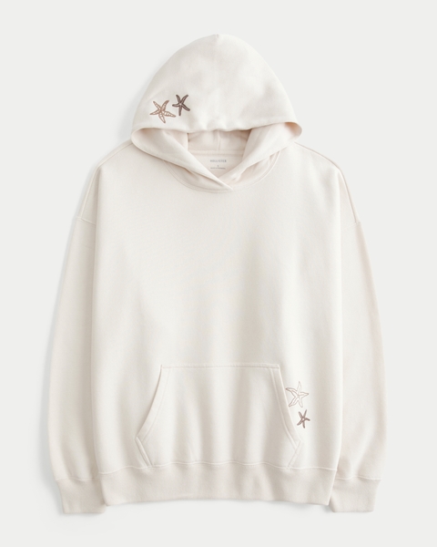 Женские худи Hollister Feel Good Oversized Hibiscus Graphic