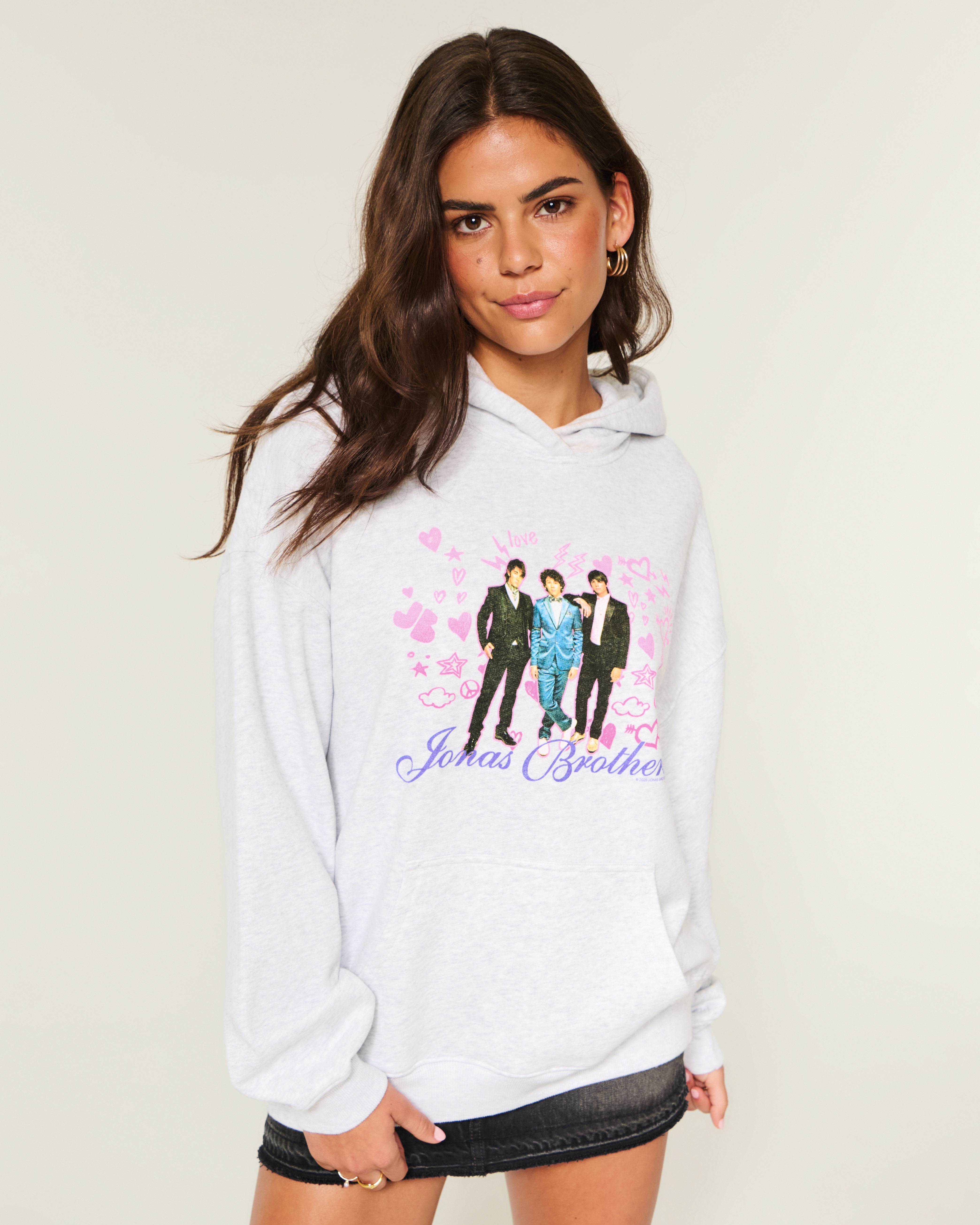 Женские худи Hollister Oversized Jonas Brothers Graphic — фото 2