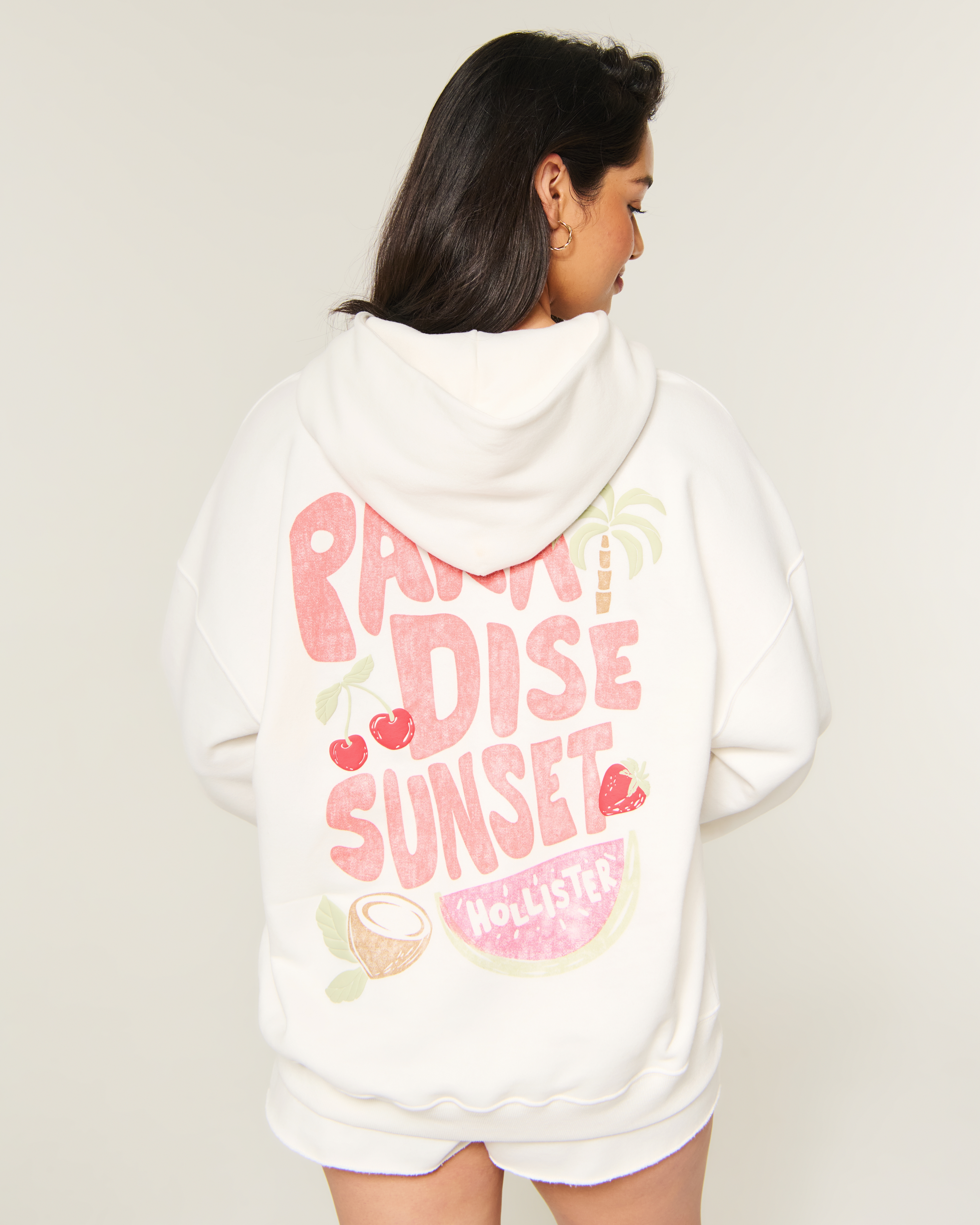 Женские худи Hollister Feel Good Oversized Logo Graphic — фото 2