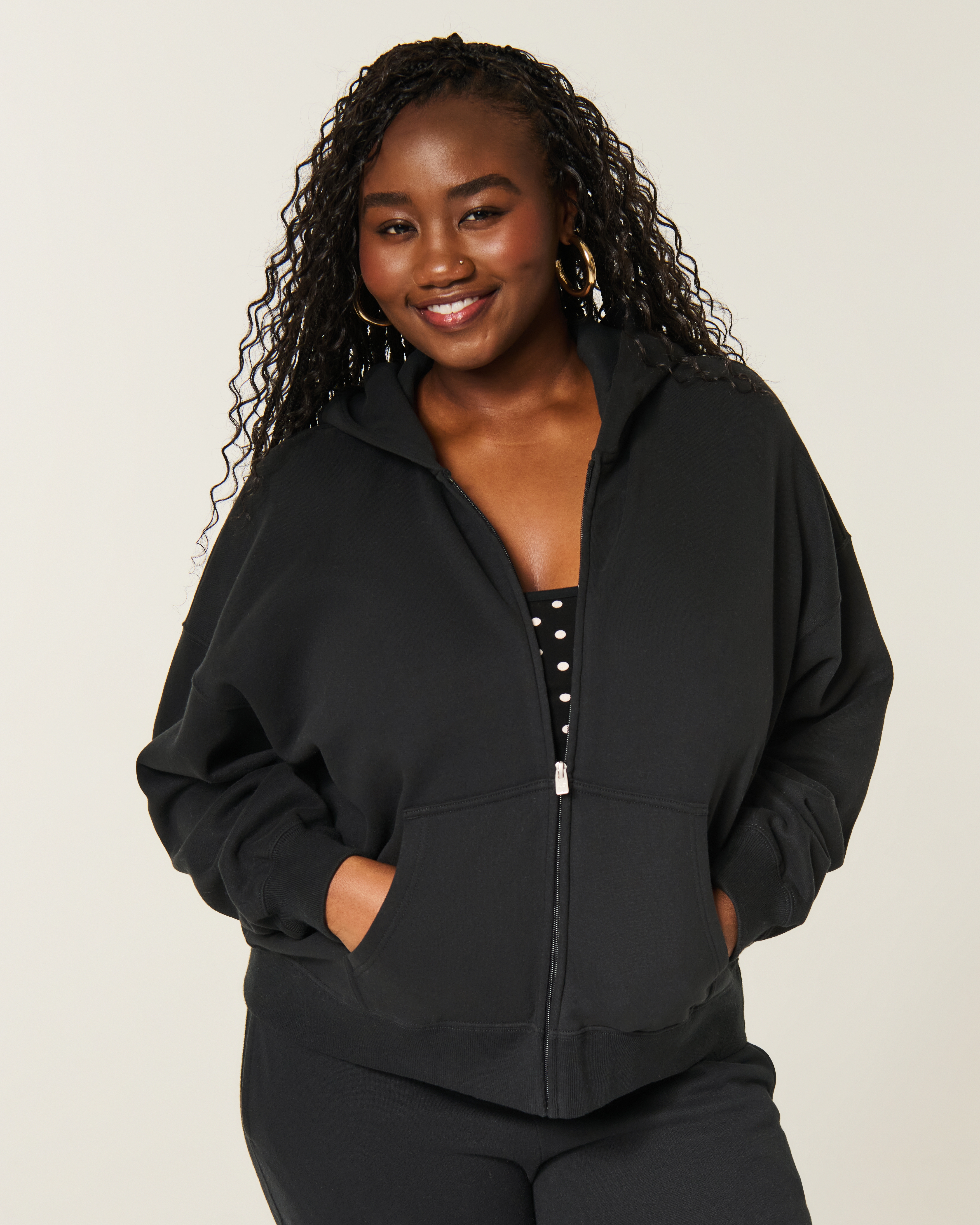 Женские худи Hollister Feel Good Easy Zip-Up — фото 2