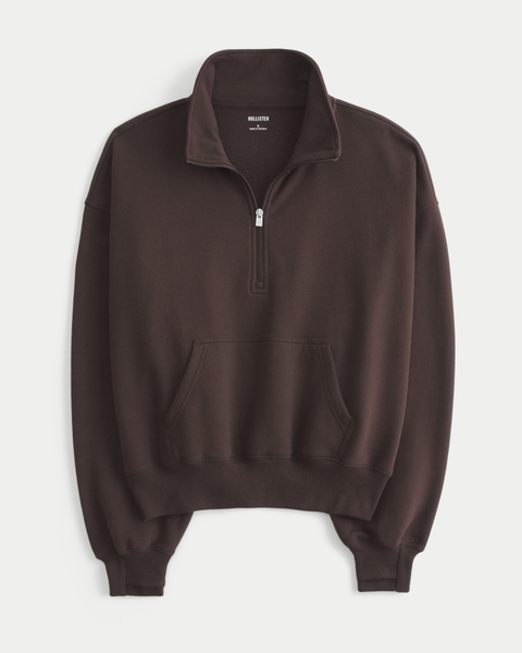 Женские худи Hollister Feel Good Striped Half-Zip Sweatshirt