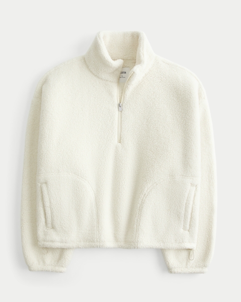 Женские худи Hollister Easy Sherpa Half-Zip Sweatshirt
