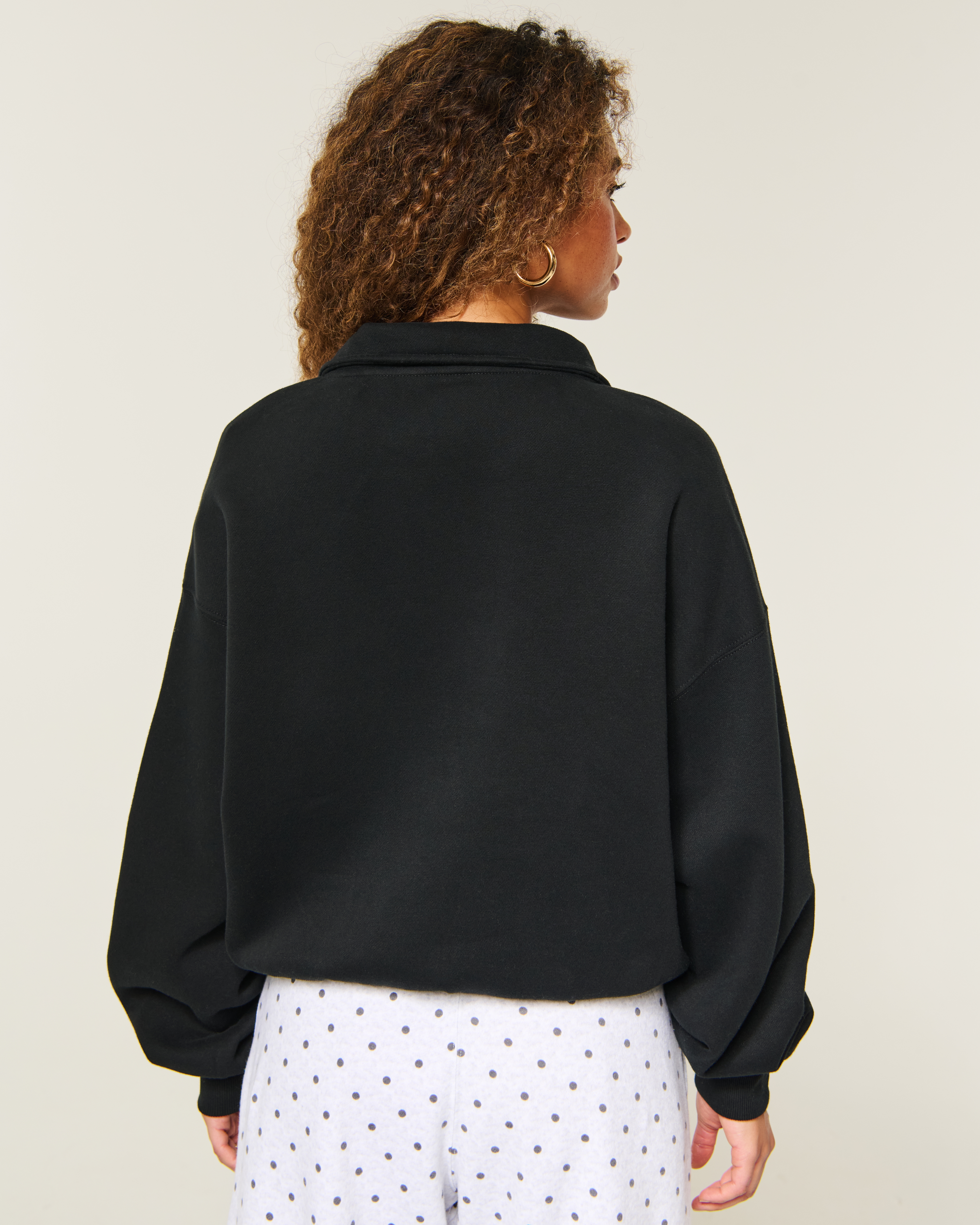 Женские худи Hollister Easy Half-Zip Sweatshirt — фото 3