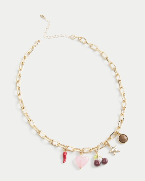 Hollister Silver Charm Necklace