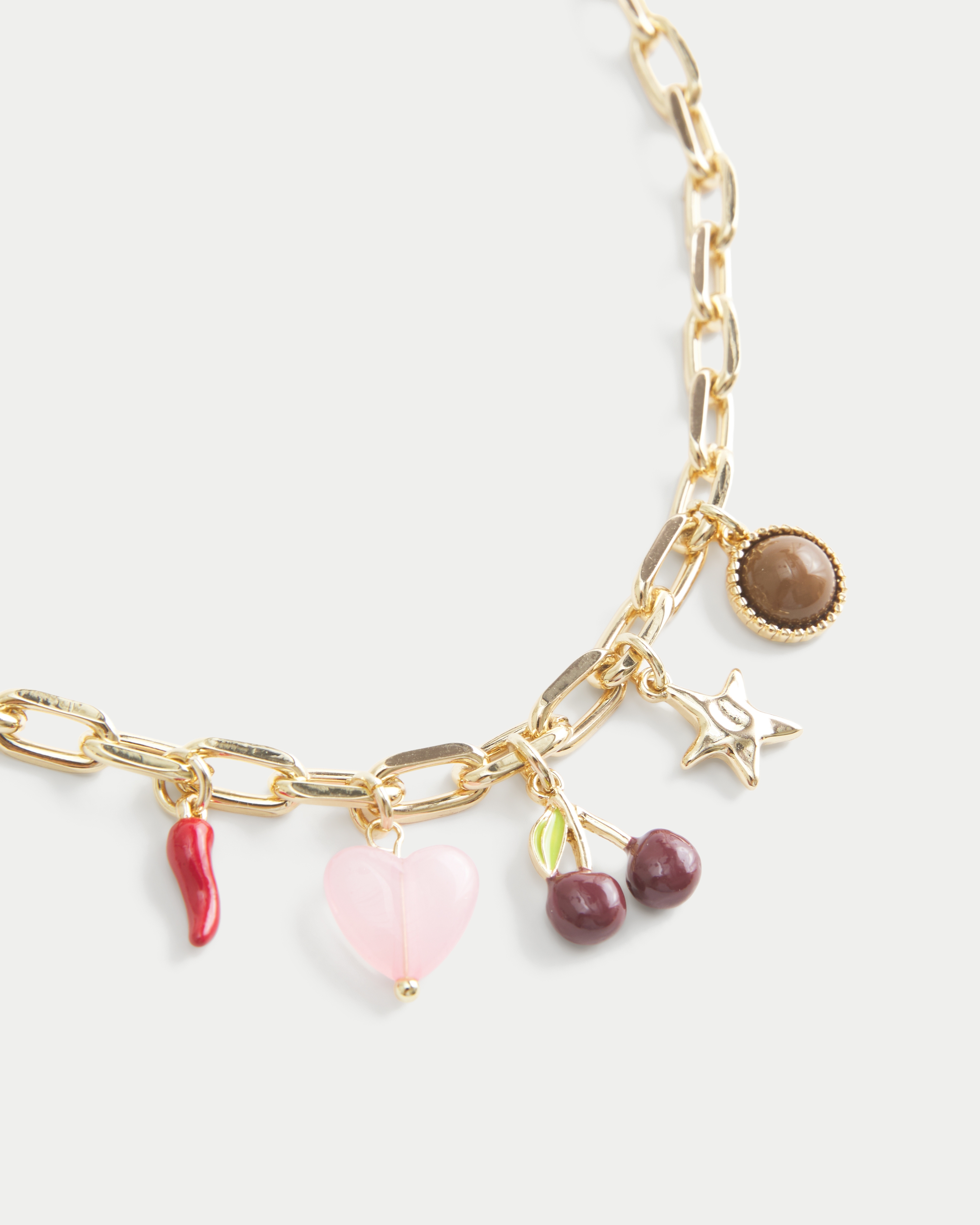 Hollister Silver Charm Necklace — фото 3
