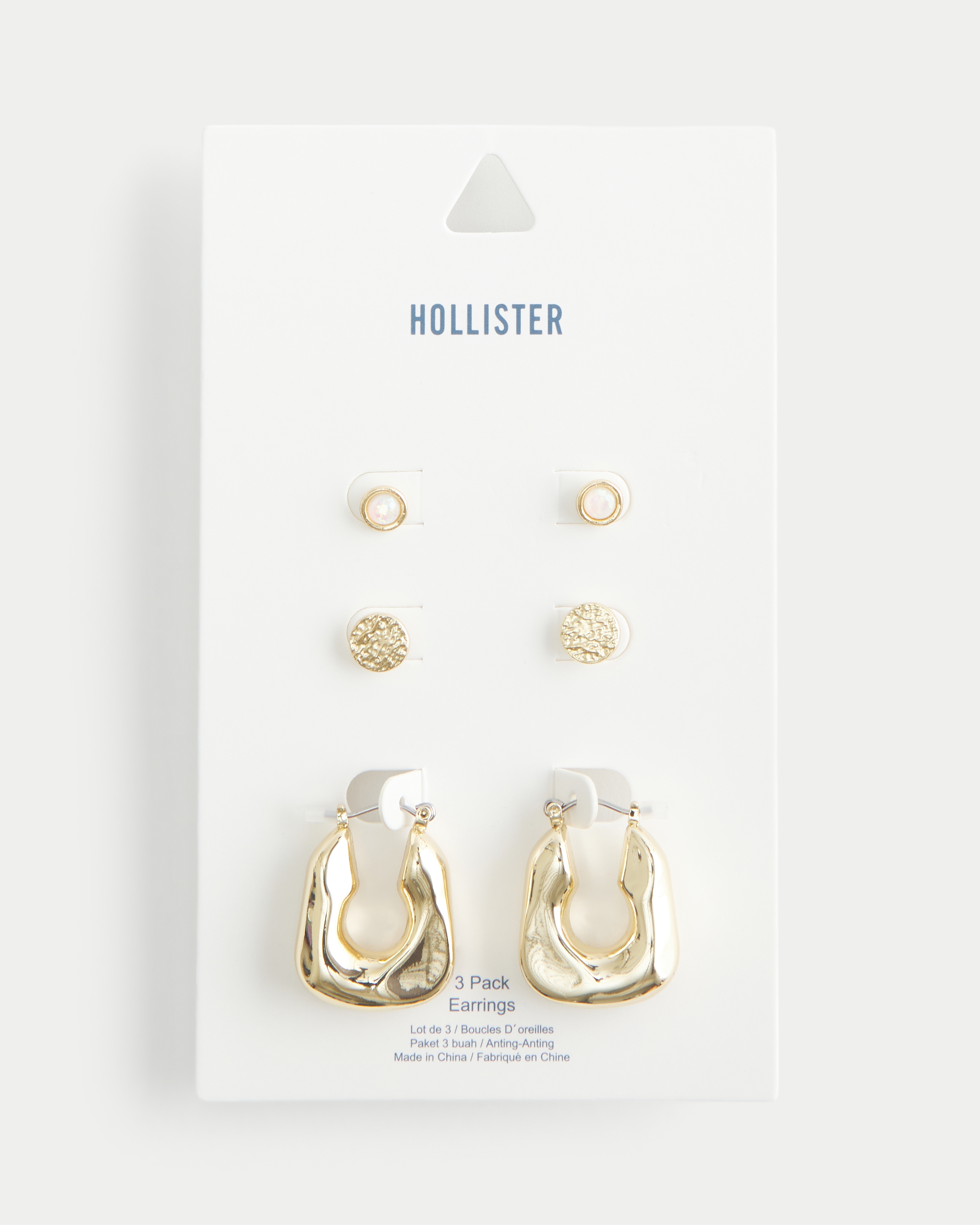 Hollister Silver Hoop & Stud Earring 3-Pack — фото 2