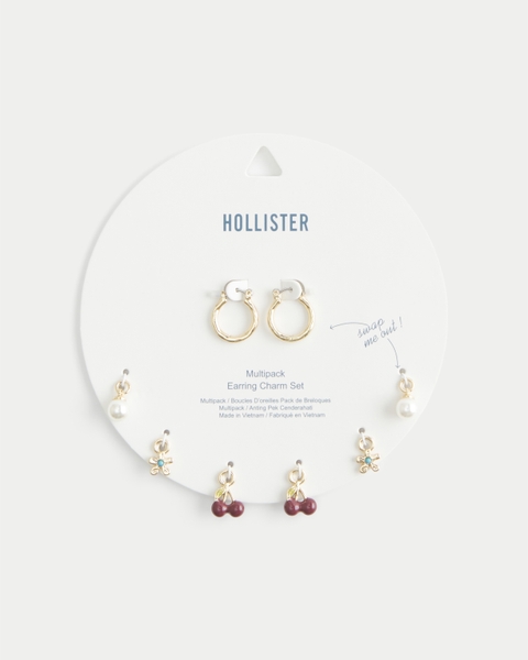 Hollister Gold Interchangeable Charm Earring Set
